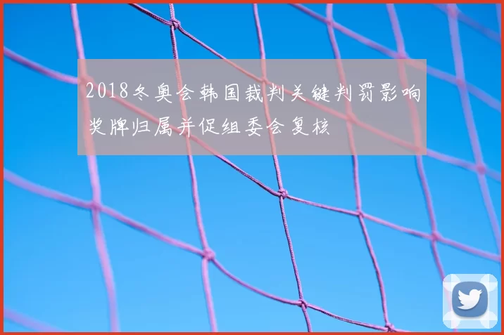 2018冬奥会韩国裁判关键判罚影响奖牌归属并促组委会复核