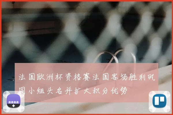 法国欧洲杯资格赛法国客场胜利巩固小组头名并扩大积分优势